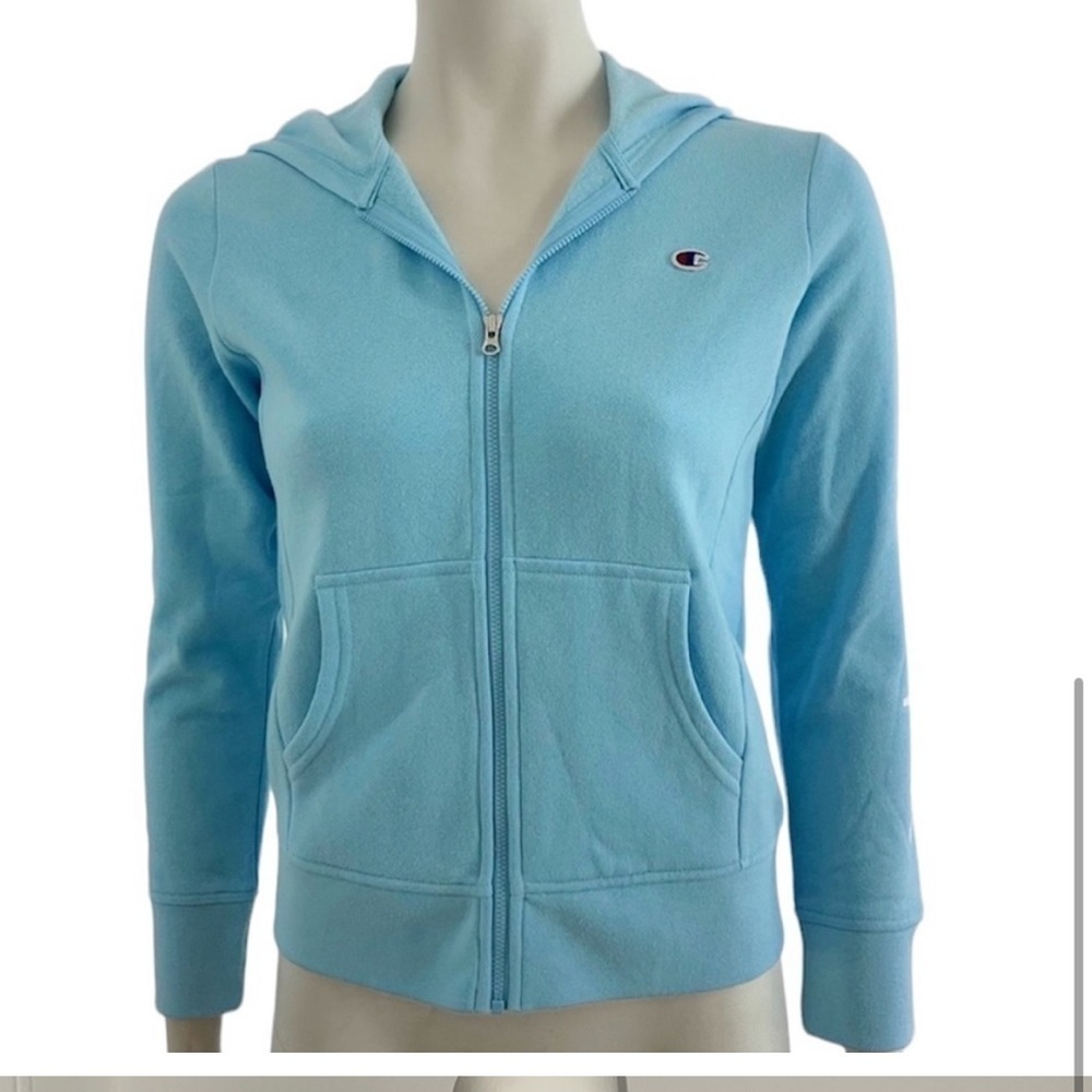 - NWOT- BABY BLUE CHAMPION HOODIE
CHAMPION LOGO Sz Girls Xl​​​​ ☀️​ - Picture 5 of 8